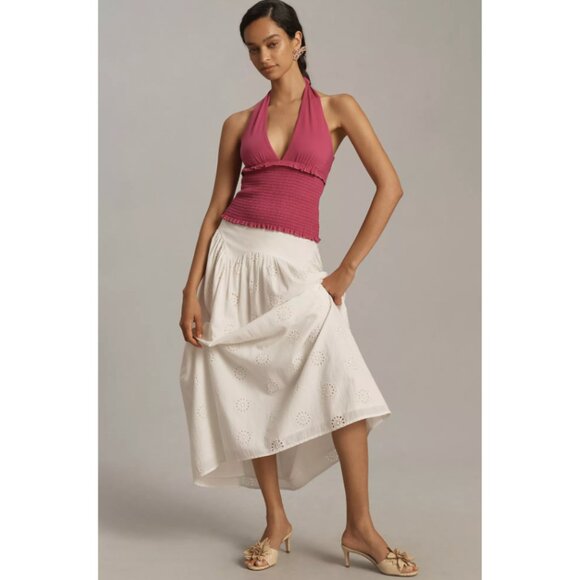 New Anthropologie DANIKA HALTER SMOCKED TANK NWT Size Small - Picture 4 of 8